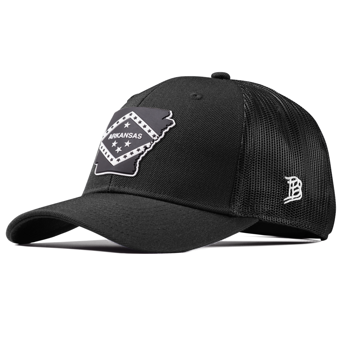 Arkansas Vintage Curved Trucker  Black