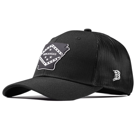 Arkansas Vintage Curved Trucker  Black