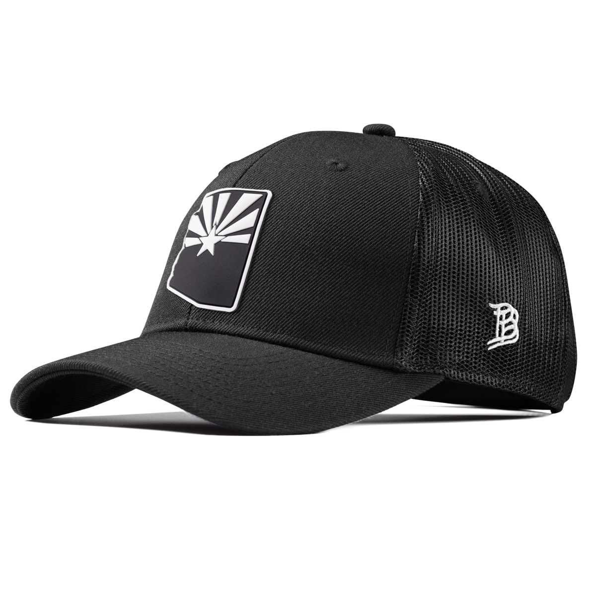 Arizona Vintage Curved Trucker  Black