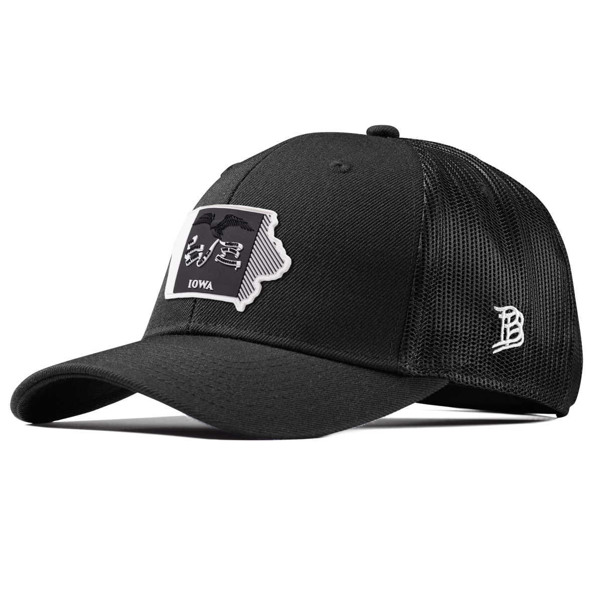 Iowa Vintage Curved Trucker  Black