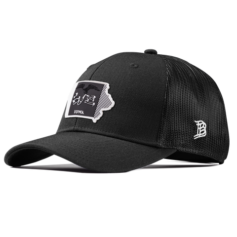 Iowa Vintage Curved Trucker  Black