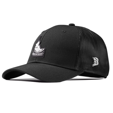 Idaho Vintage Curved Trucker  Black