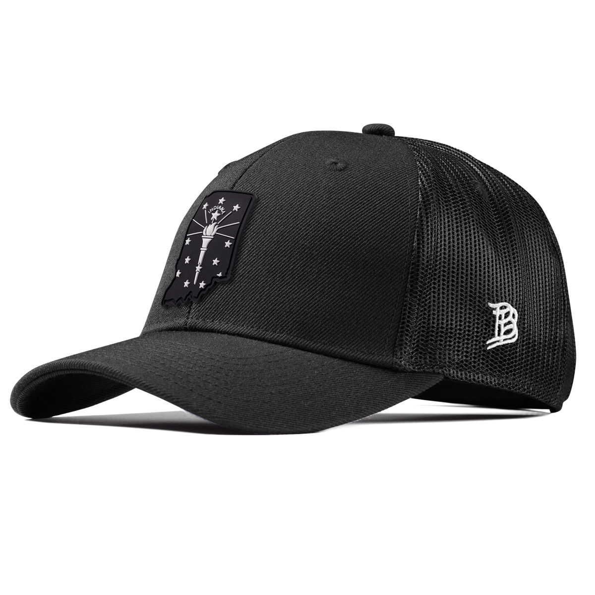 Indiana Vintage Curved Trucker  Black