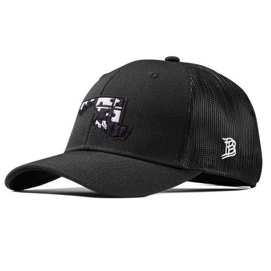 Maryland Vintage Curved Trucker  Black
