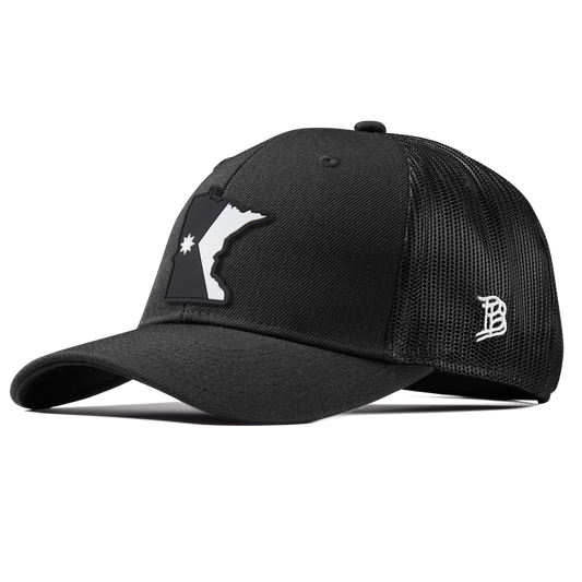 Minnesota Vintage Curved Trucker  Black