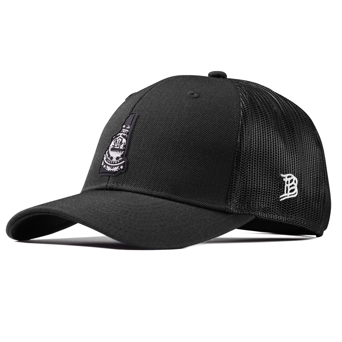 New Hampshire Vintage Curved Trucker  Black