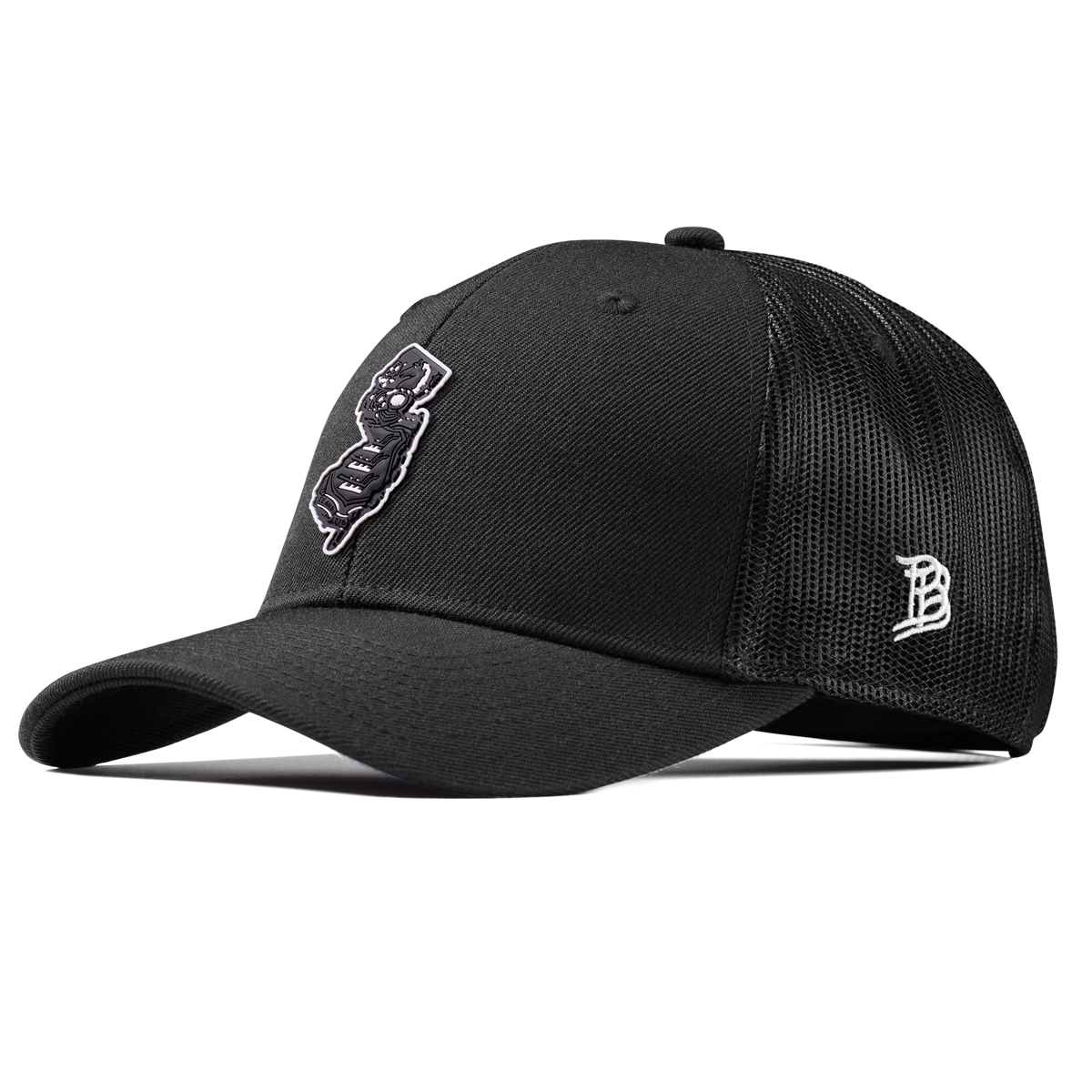 New Jersey Vintage Curved Trucker  Black