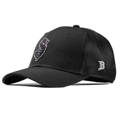 New Jersey Vintage Curved Trucker  Black