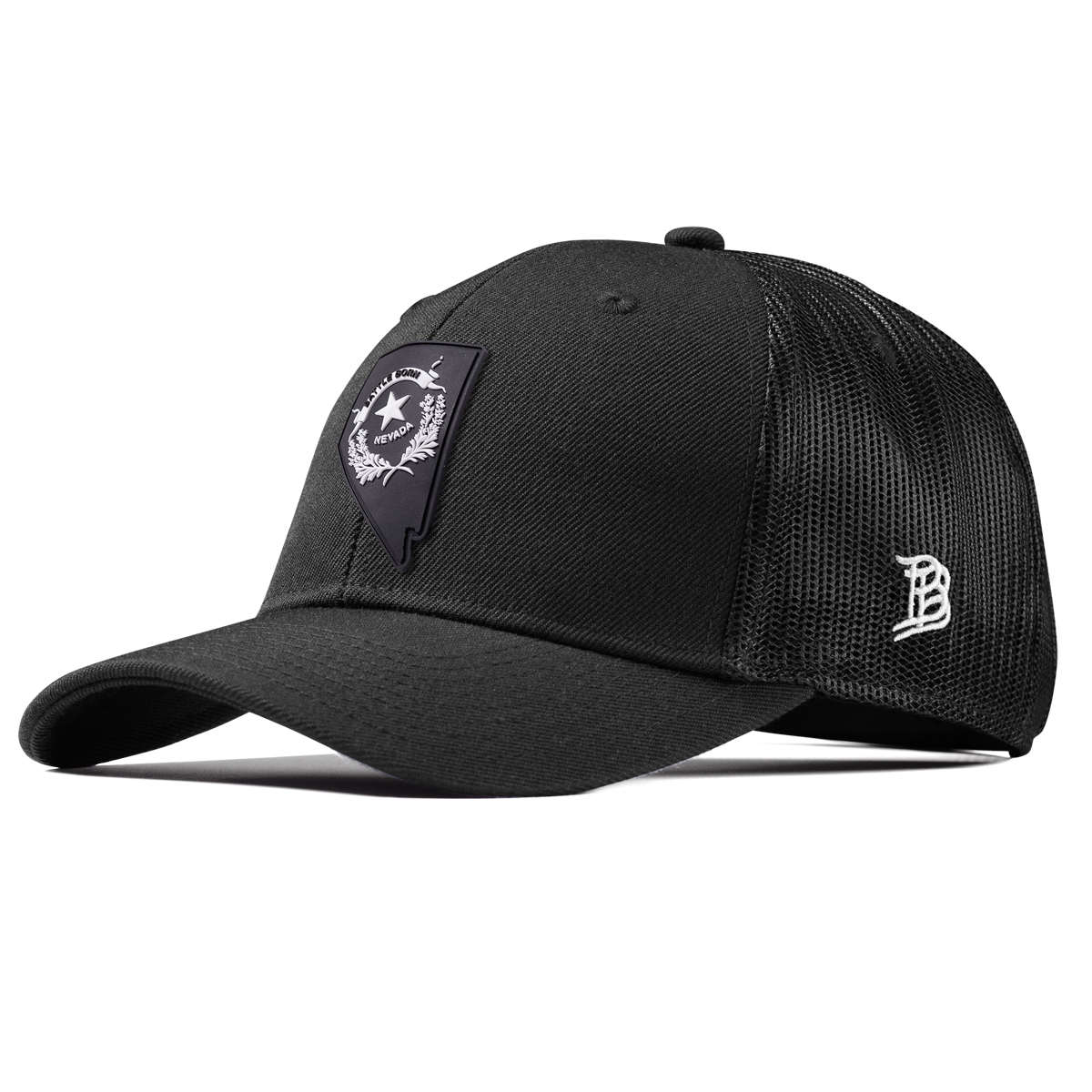 Nevada Vintage Curved Trucker  Black