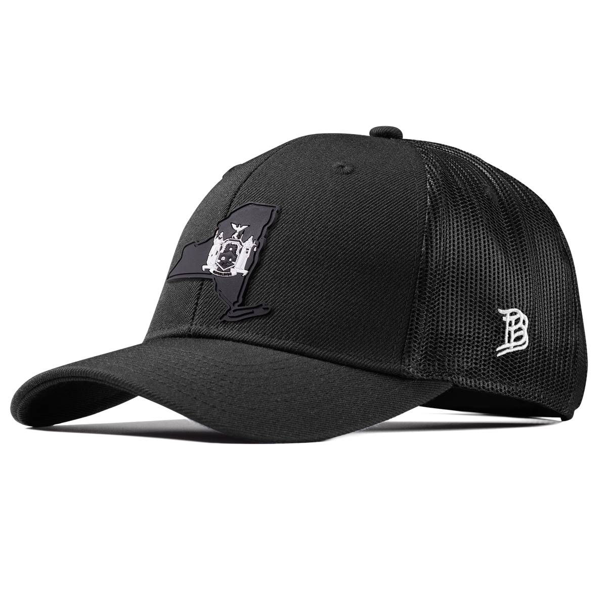 New York Vintage Curved Trucker  Black