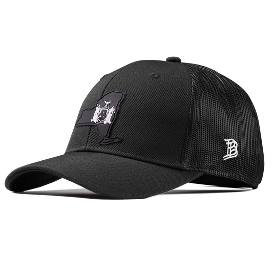 New York Vintage Curved Trucker  Black