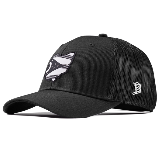 Ohio Vintage Curved Trucker  Black