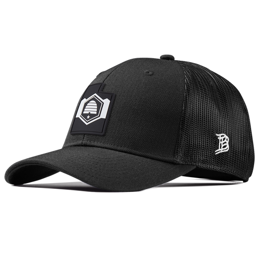 Utah Vintage Curved Trucker  Black