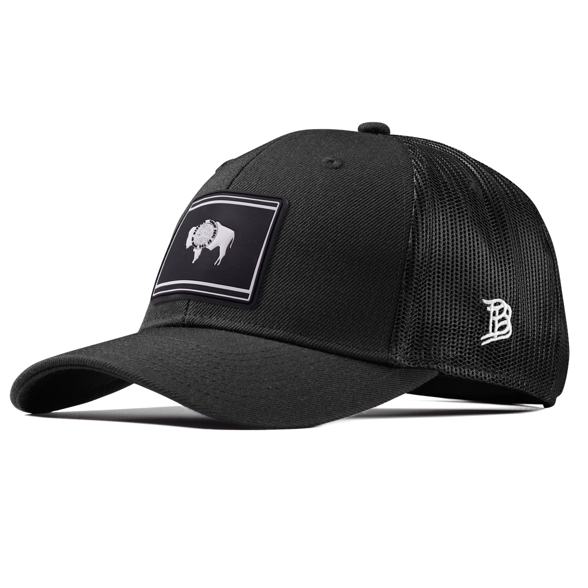 Wyoming Vintage Curved Trucker  Black