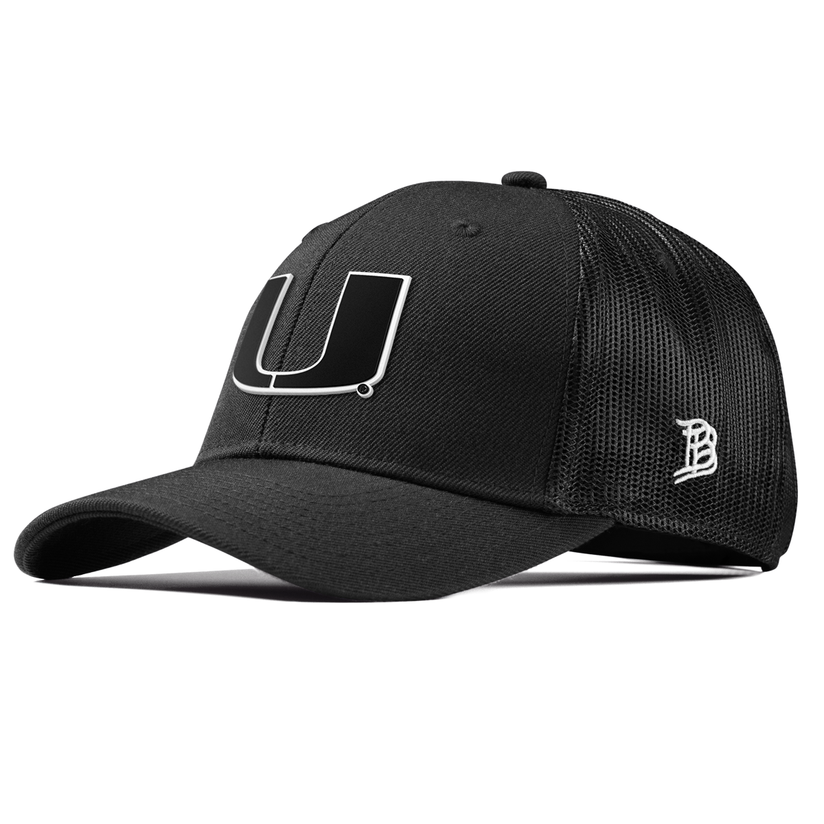 University of Miami "Vintage Miami Team Logo" Curved  Trucker Black