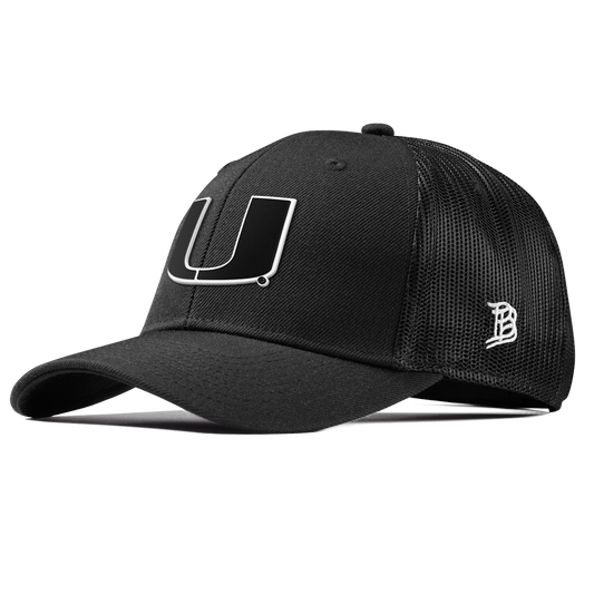 University of Miami "Vintage Miami Team Logo" Curved  Trucker Black