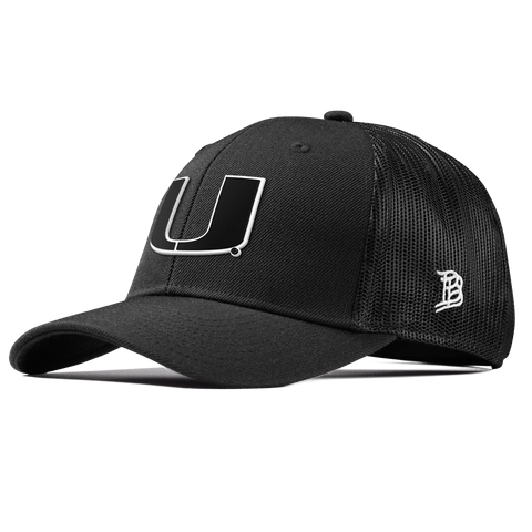 University of Miami "Vintage Miami Team Logo" Curved  Trucker Black