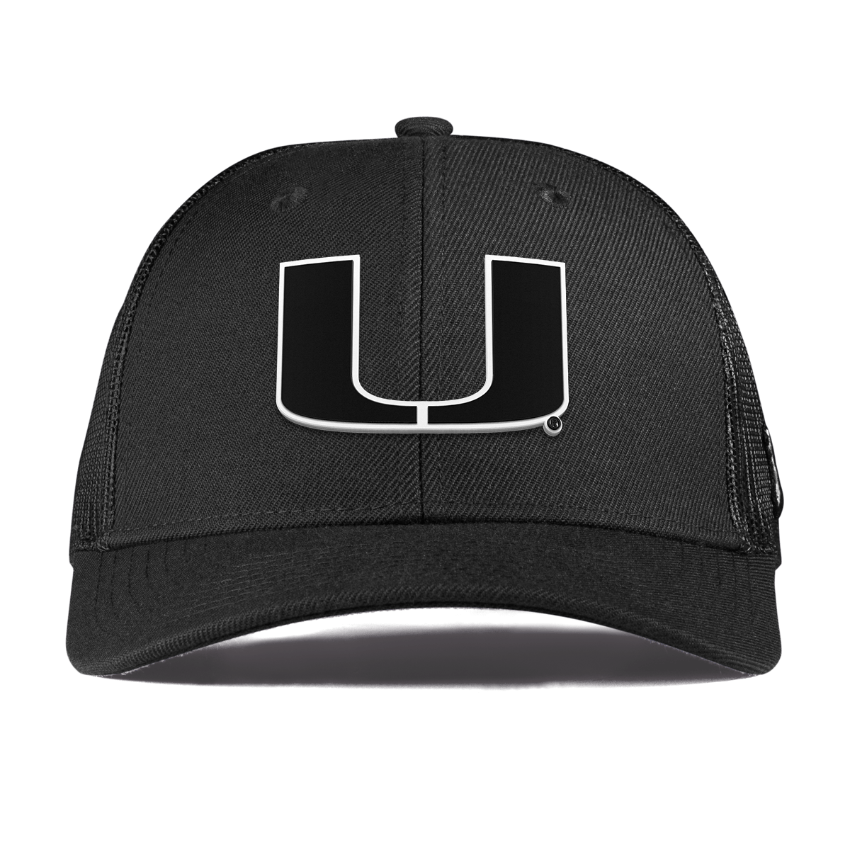 University of Miami "Vintage Miami Team Logo" Curved  Trucker Black