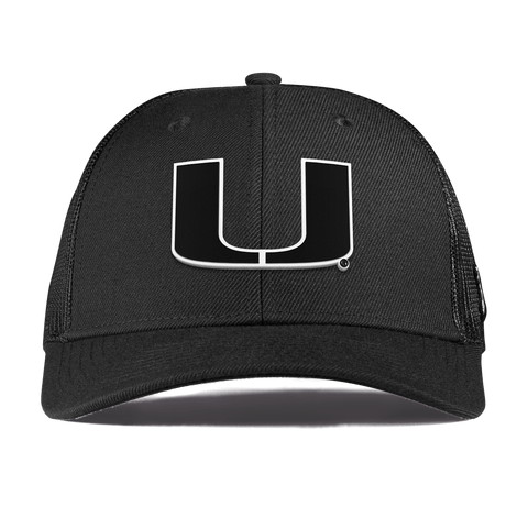 University of Miami "Vintage Miami Team Logo" Curved  Trucker Black