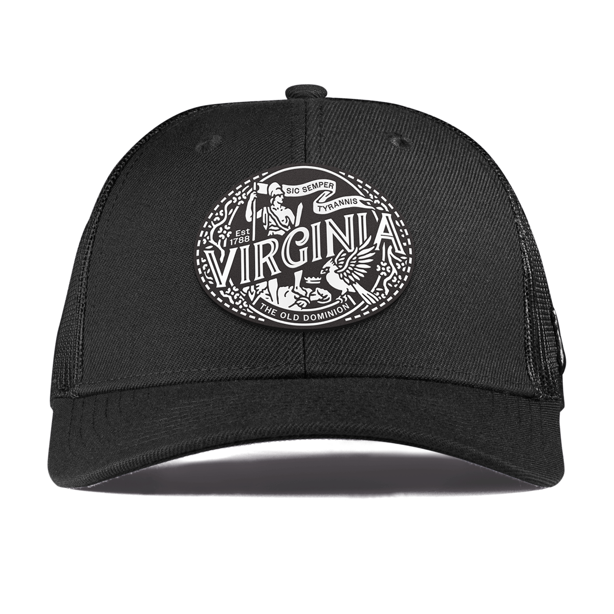 Virginia Traveler Curved Trucker Black