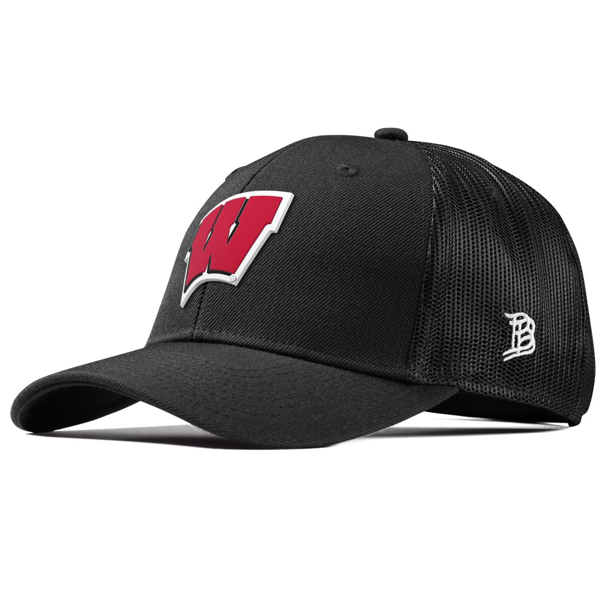 University of Wisconsin "Wisconsin Team Logo" Curved Trucker Black