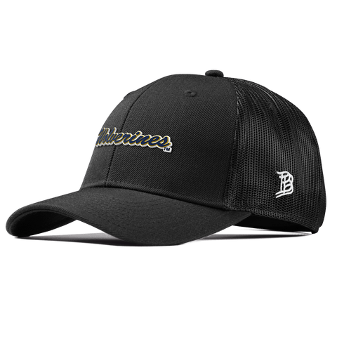 University of Michigan "Wolverines Script" Curved Trucker Black
