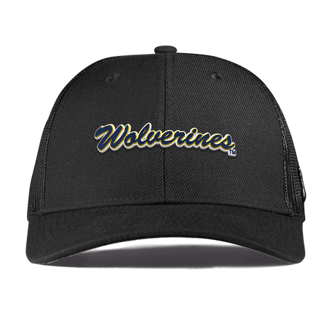 University of Michigan "Wolverines Script" Curved Trucker Black