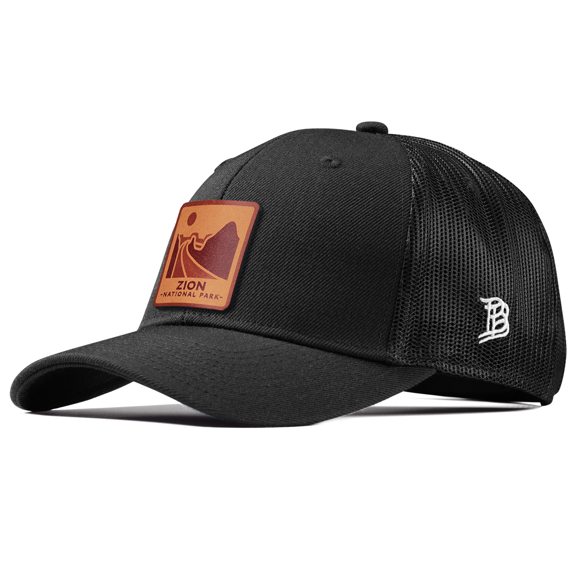 Zion National Park Curved Trucker Black