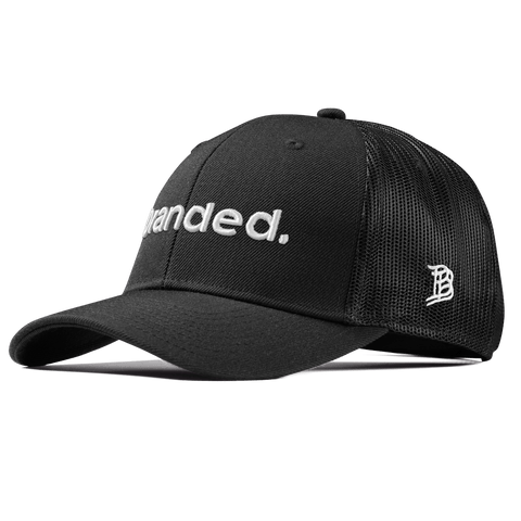 branded. Curved Trucker Black