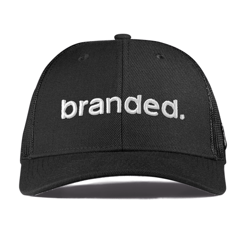 branded. Curved Trucker Black