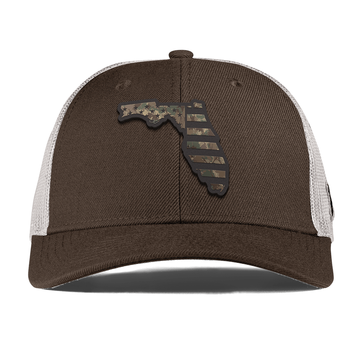 Florida Timber Camo Patriot Curved Trucker Brown