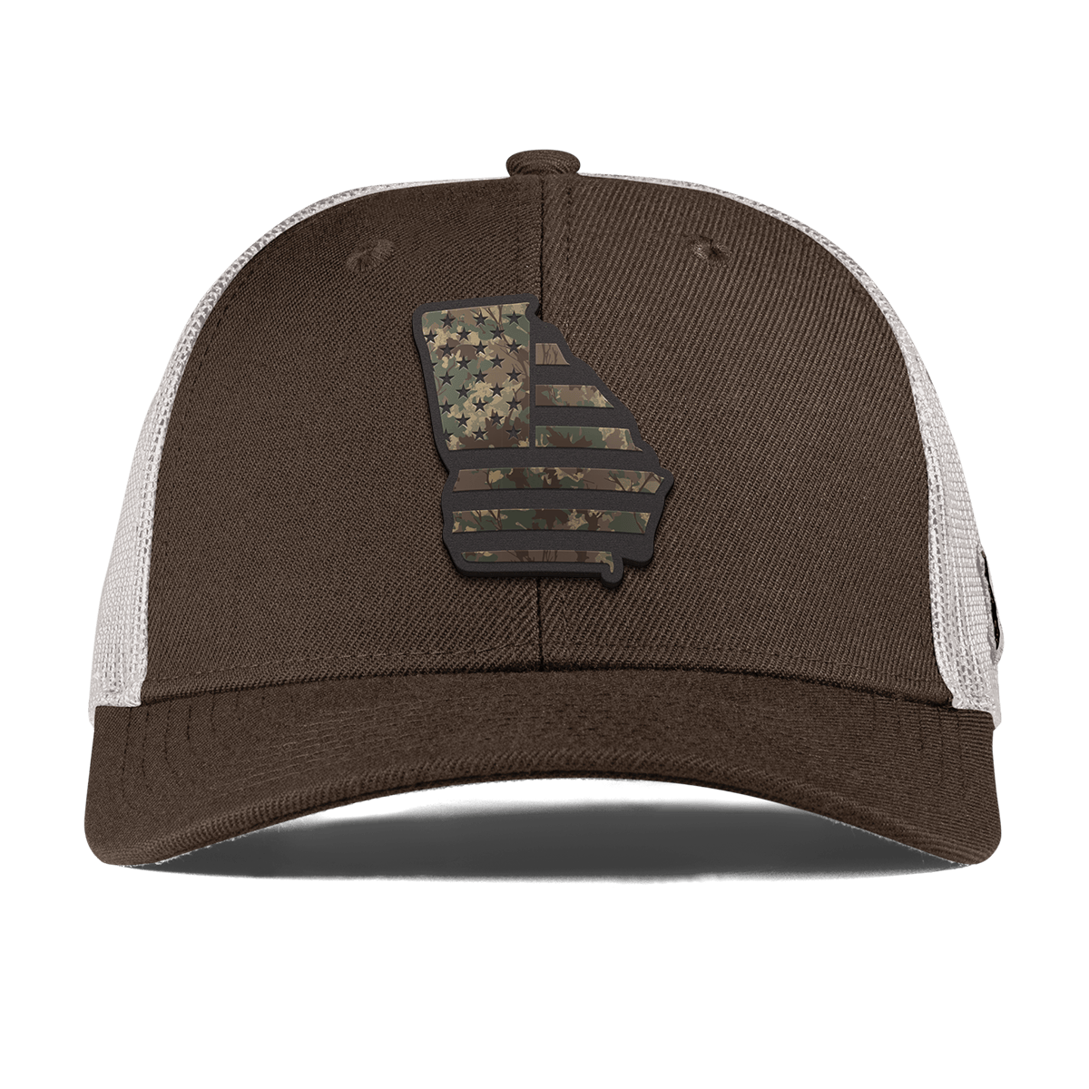 Georgia Timber Camo Patriot Curved Trucker Brown