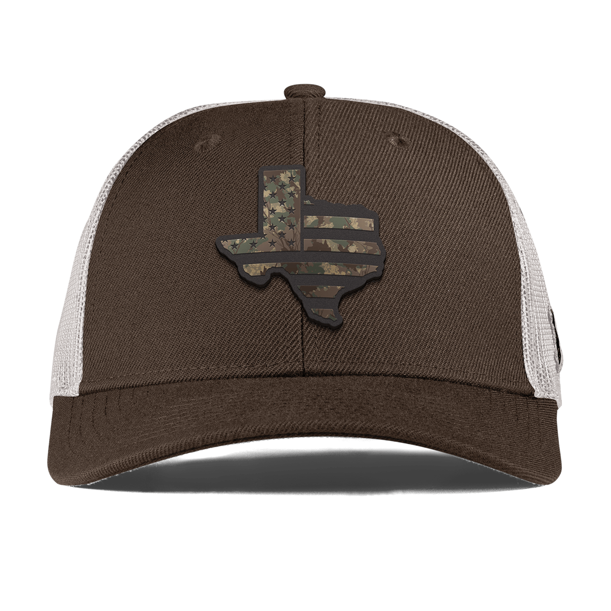 Texas Timber Camo Patriot Curved Trucker Brown