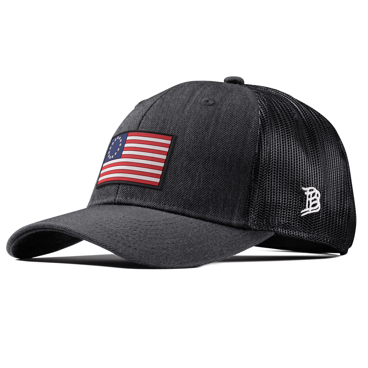 1776 PVC Curved Trucker Charcoal