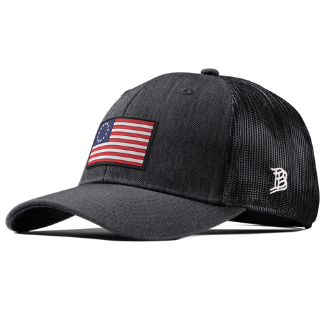 1776 PVC Curved Trucker Charcoal
