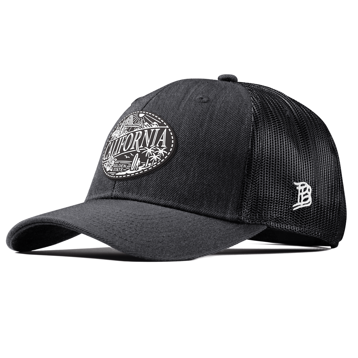 California Traveler Curved Trucker Charcoal