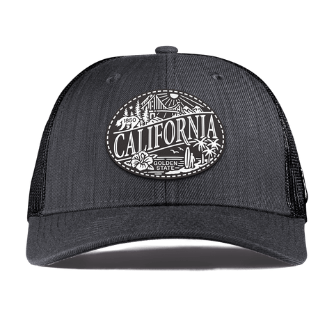 California Traveler Curved Trucker Charcoal
