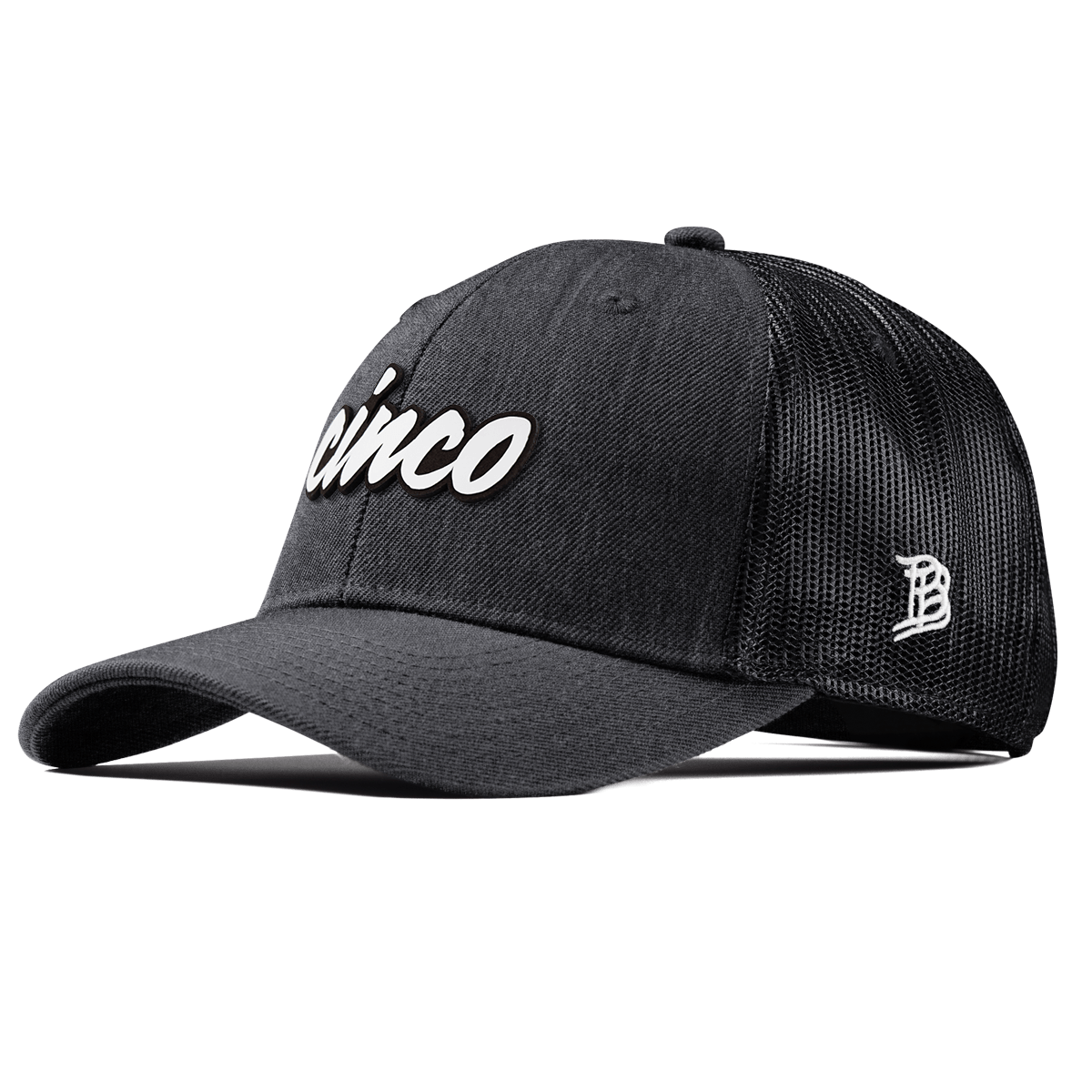 Cinco Script Curved Trucker Charcoal