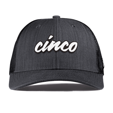 Cinco Script Curved Trucker Charcoal