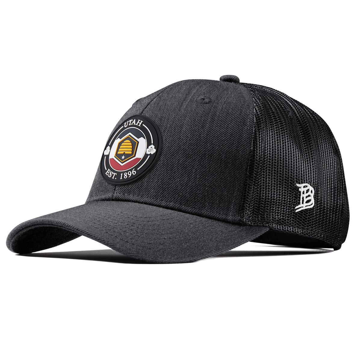 Utah Compass Curved Trucker Charcoal