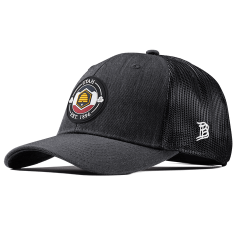 Utah Compass Curved Trucker Charcoal