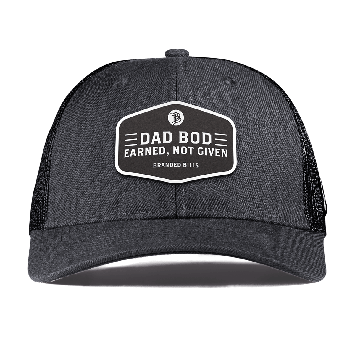Dad Bod Curved Trucker Charcoal