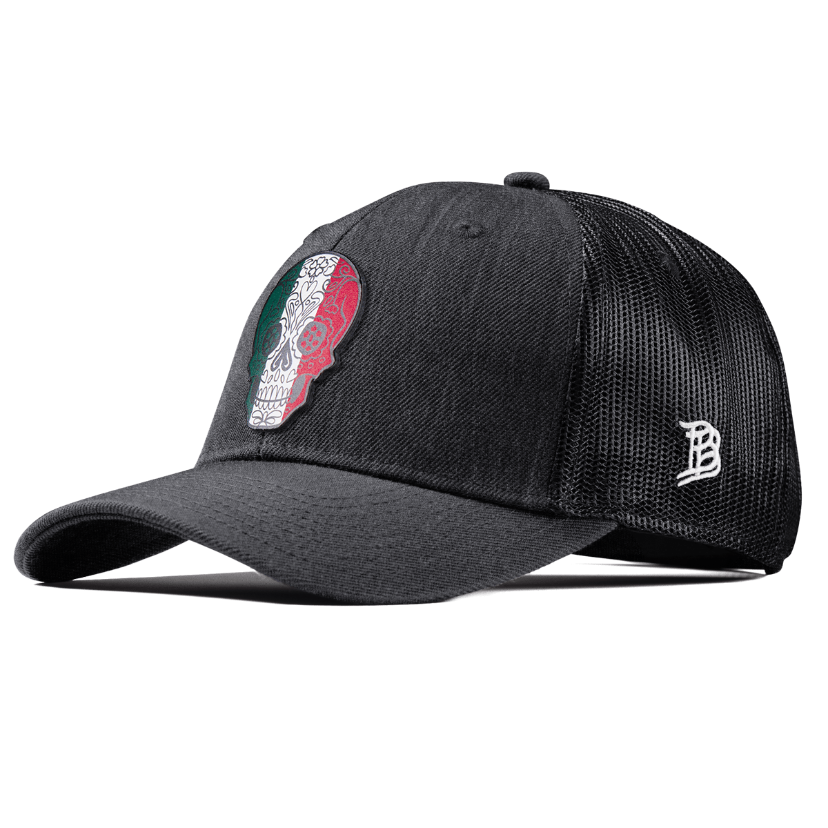 Fiesta Sugar Skull Curved Trucker Charcoal