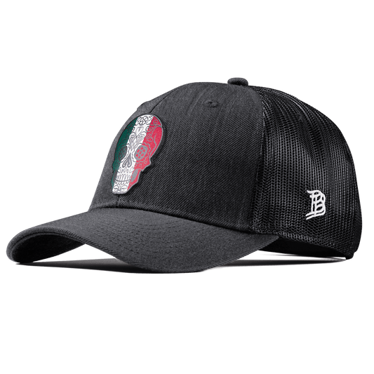 Fiesta Sugar Skull Curved Trucker Charcoal