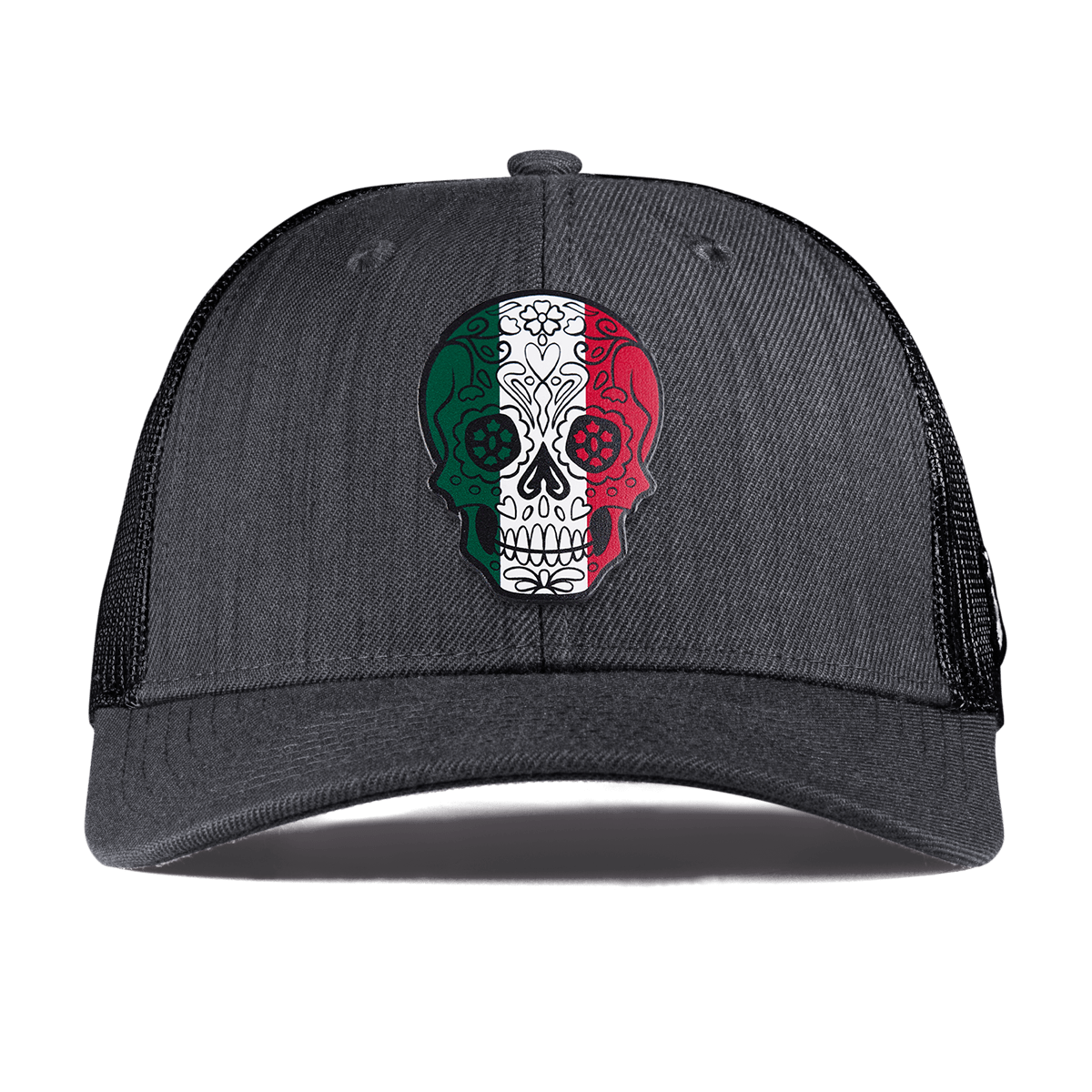 Fiesta Sugar Skull Curved Trucker Charcoal