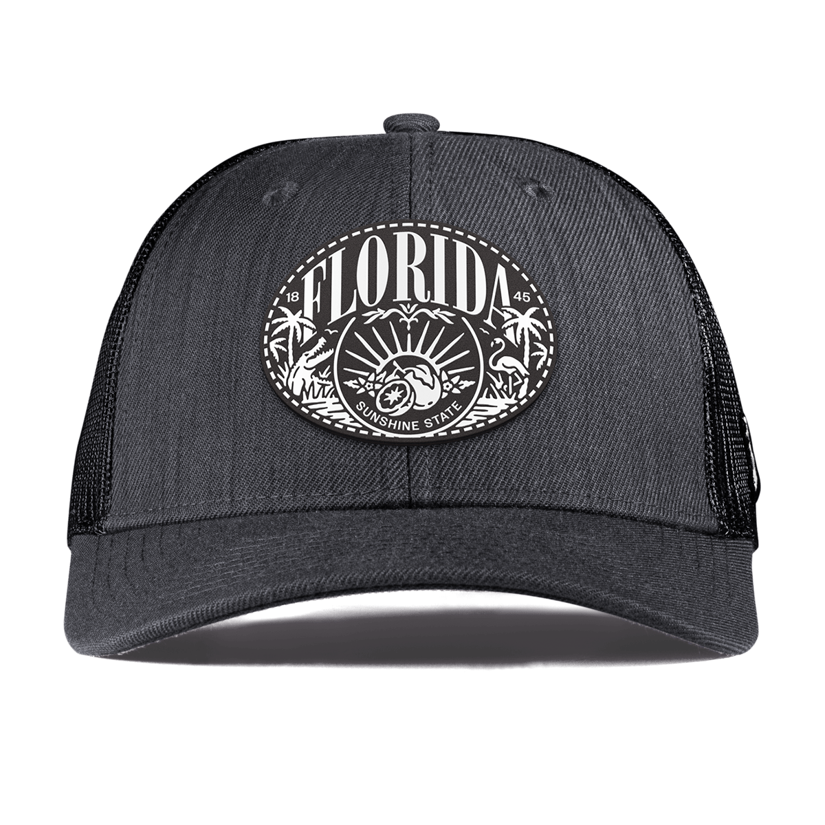 Florida Traveler Curved Trucker Charcoal