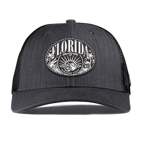 Florida Traveler Curved Trucker Charcoal