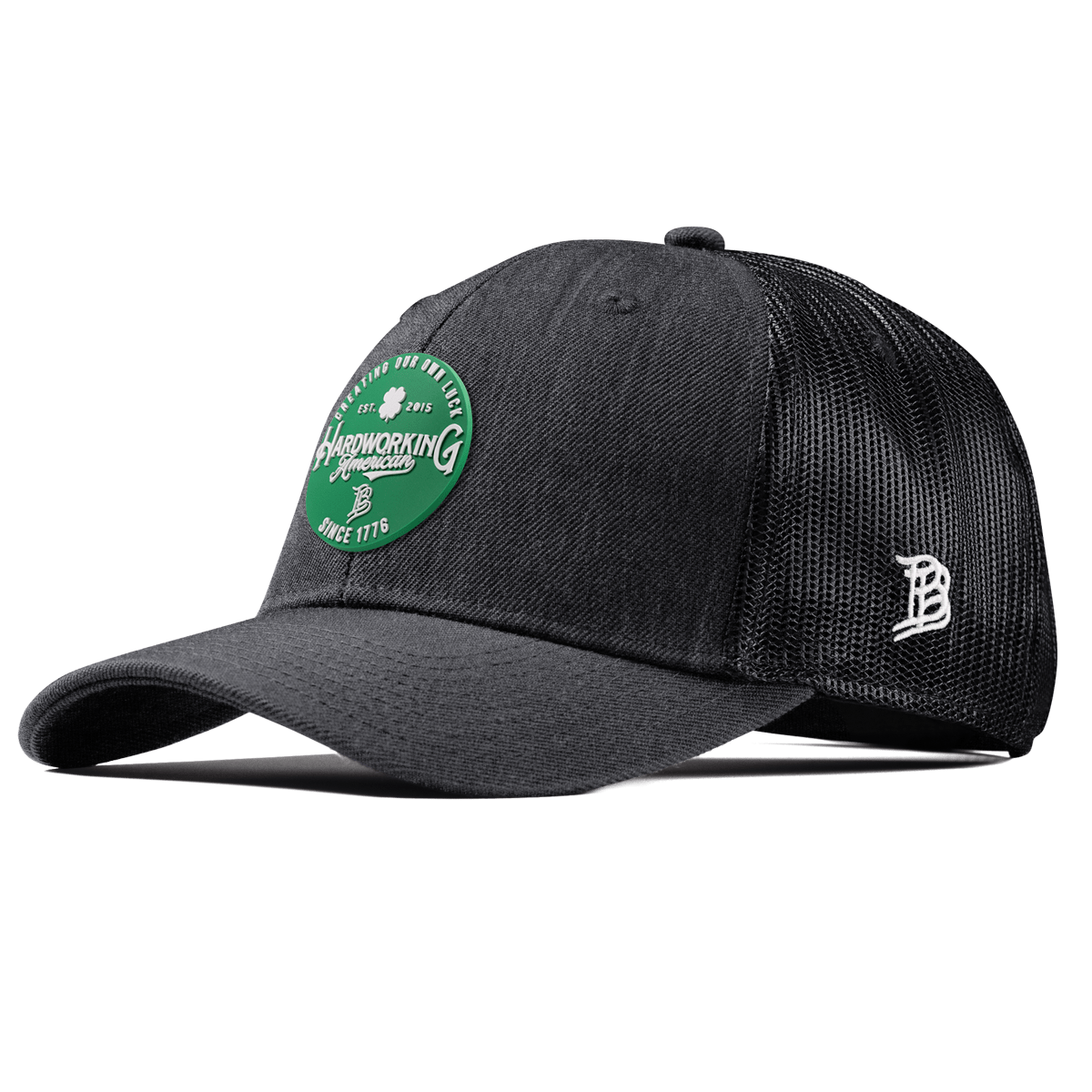 Get The Green Curved Trucker Charcoal