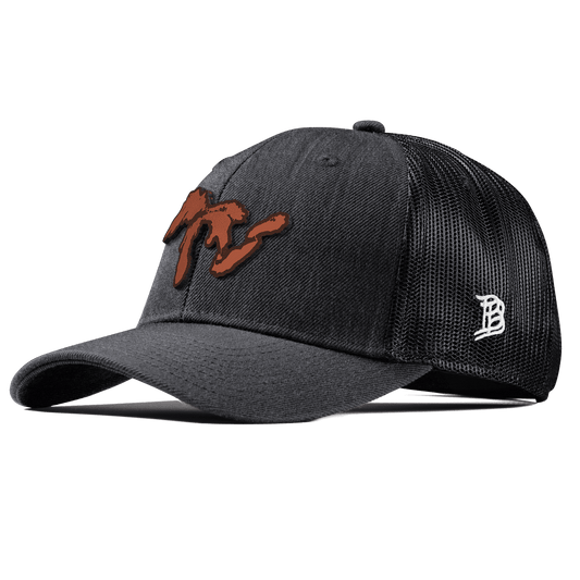 The Great Lakes Curved Trucker Charcoal