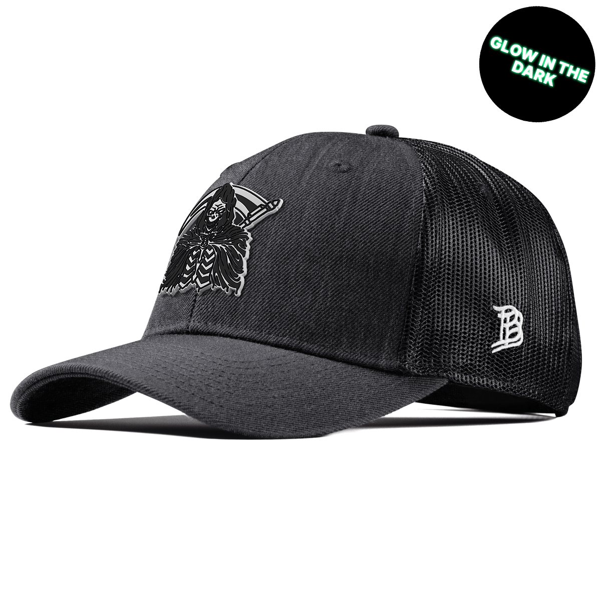 Grim Reaper Glow Curved Trucker Charcoal